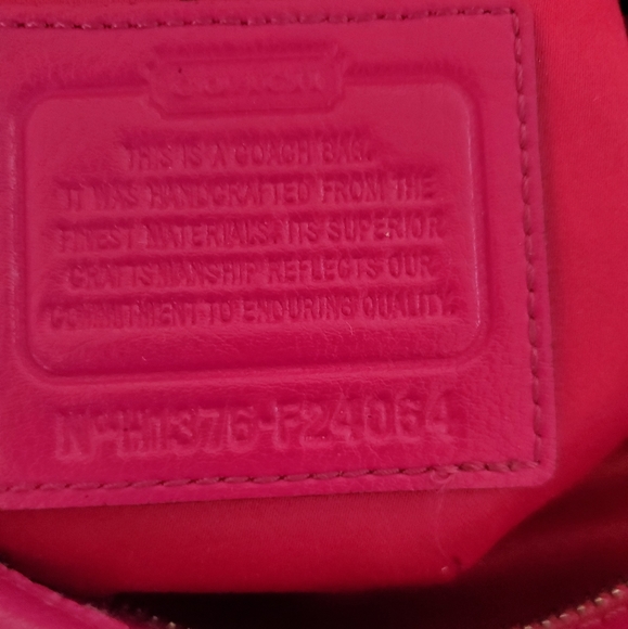 Coach Daisy Outline Mia Tote Khaki/Magenta - Picture 7 of 8